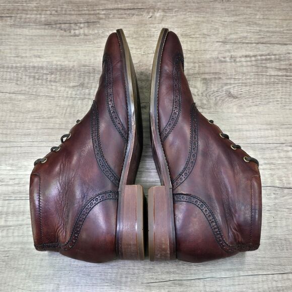 Cole Haan Liam Chukka II Men's Sz 10.5M Brown Leather Wingtip Ankle Boots C11053 - Picture 6 of 9